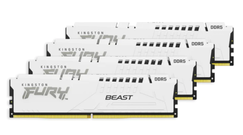 128GB 5200MT/s DDR5 CL40 DIMM (Kit of 4) FURY Beast White XMP