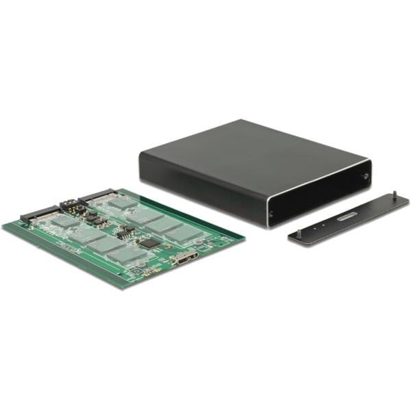 2x M.2 Key B SATA > SuperSpeed USB 10 Gbps (USB 3.1 Gen 2) met RAID externe behuizing