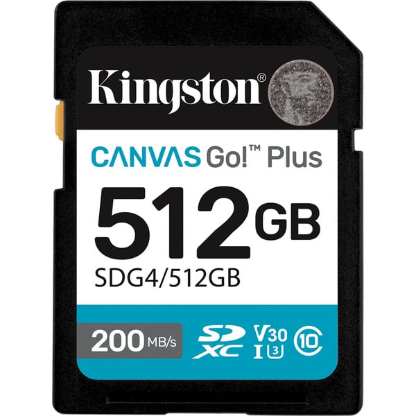 512GB SDXC CANVAS GO PLUS GEN4 200MBS C10 UHS-I U3 V30