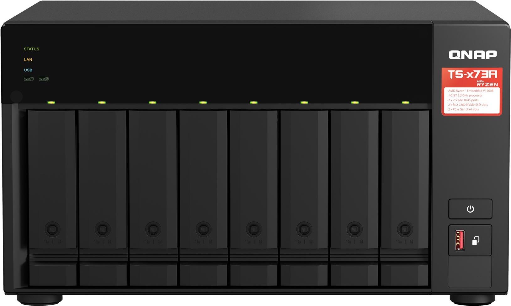8-bay NAS AMD Ryzen V1000 series V1500B QNAP TS-873A