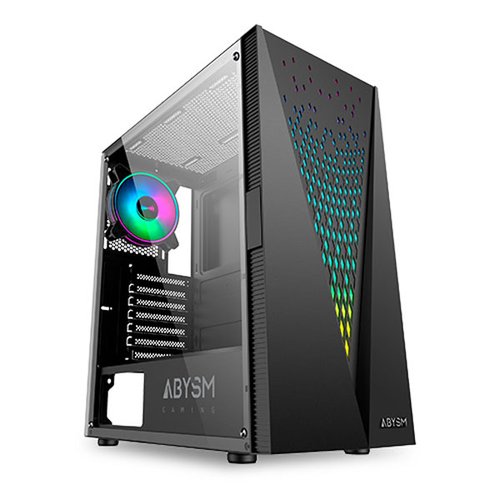 ABYSM CAIXA ATX DANUBE KOLPA WHITE ARGB TEMPERED GLASS- 1xUSB 3.0+2
