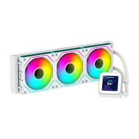 ABYSM Oceanic LCD 360 ARGB Processador Refrigerador líquido all-in-one 12 cm Branco 1 unidade(s)