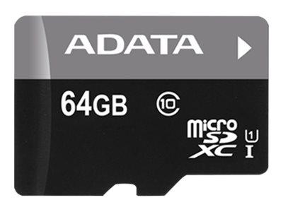 ADATA microSD  64GB Premier  UHS-I  Cl10 + Adapter