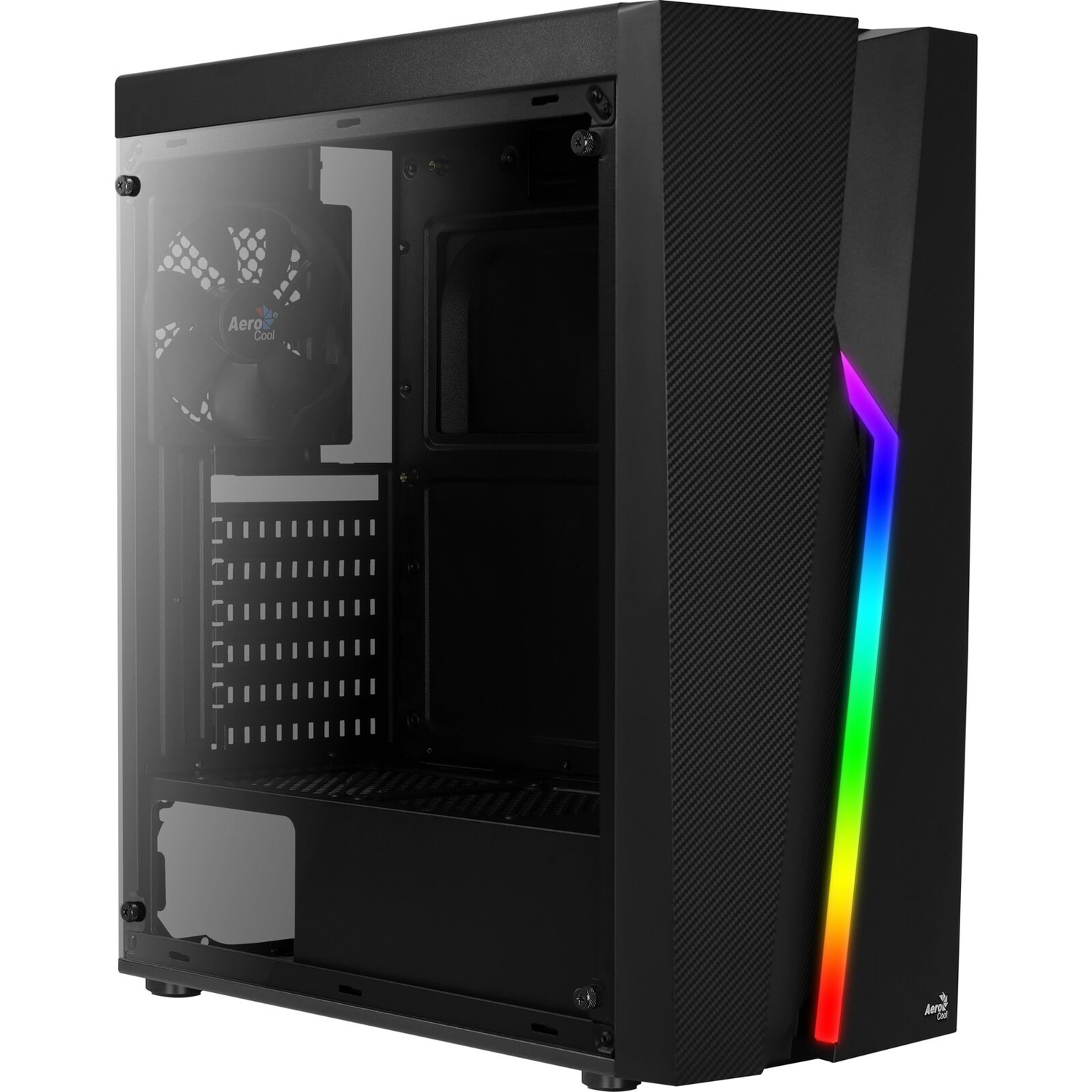 AeroCool Geh Midi Bolt Black RGB MicroATX/ATX/Mini-ITX o.N.