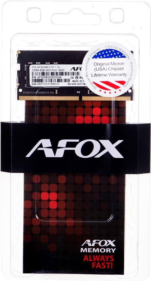 AFOX DDR4 8 GB RAM 2400 MHz SO-DIMM Speichermodul Schwarz