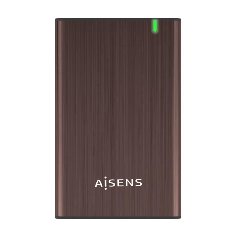 Aisens External Case 2.5â³ para discos rÃ­gidos SATA I,II e III de 9,5 mm para USB 3.0/USB 3.1 GEN1 - Castanho