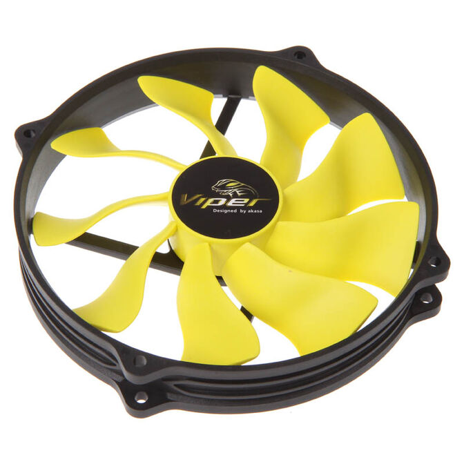Akasa 14cm Viper R Fan Ventole Nero, Giallo
