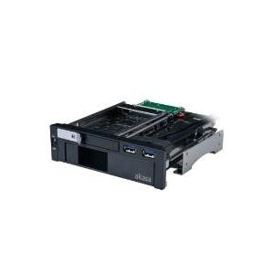 Akasa 5,25 Zoll Laufwerksrahmen für 1x 3,5+1x 2,5 Zoll, inkl. 2x USB 3.0