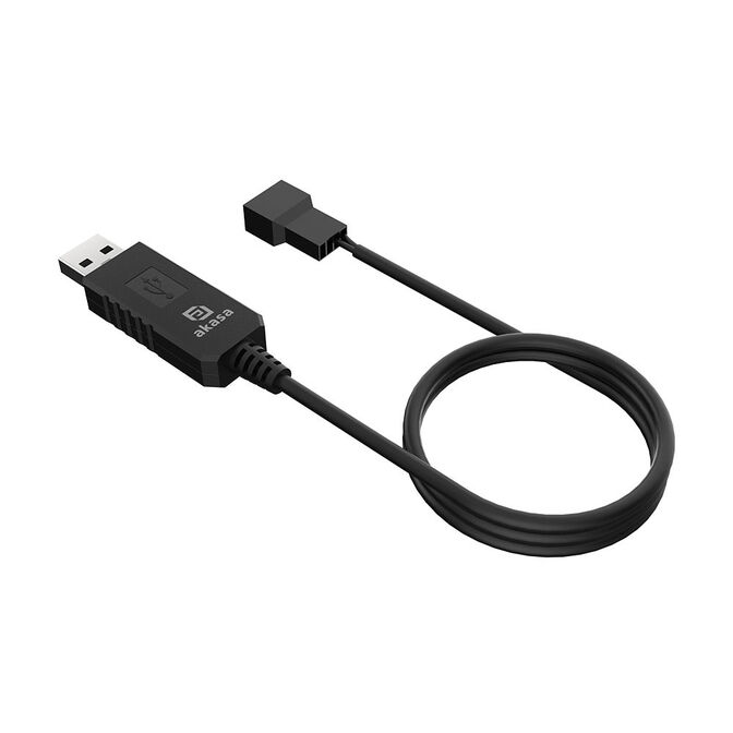 Akasa 5V zu 12V DC Step-Up Voltage Konverter Kabel - USB zu 3-Pin & 4-Pin