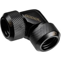 Alphacool Eiszapfen 13mm Hardtube Anschraubtülle 90 Grad L-Verbinder Acryl- Messingrohre - schwarz