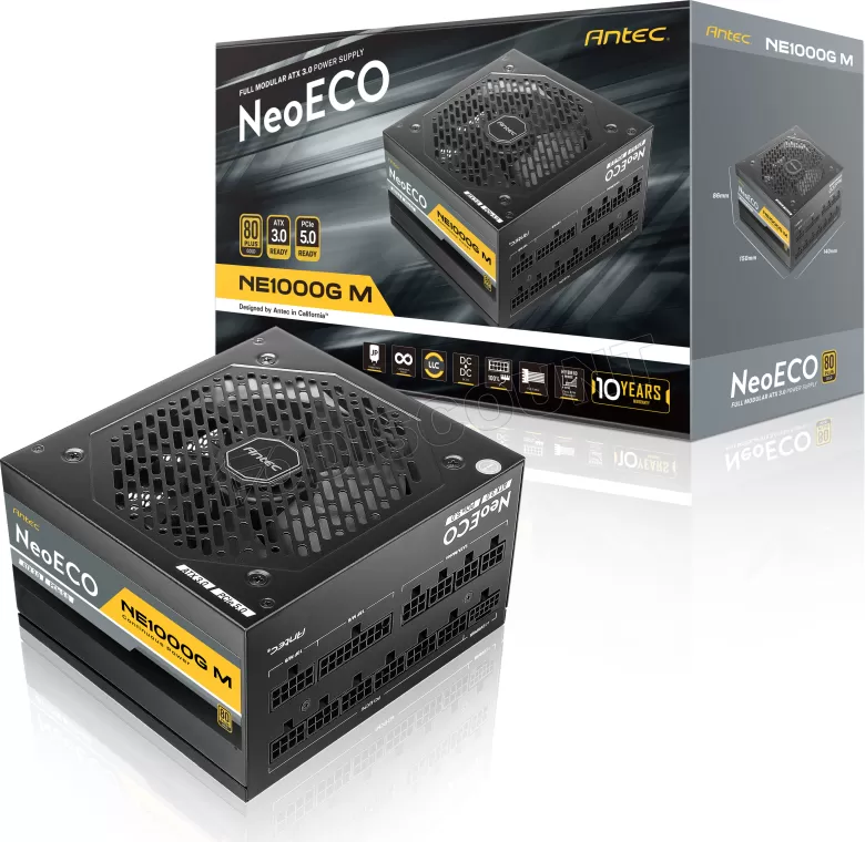 Antec Neo ECO Modular NE1000G M ATX3.0 EC alimentatore per computer 1000 W 20+4 pin ATX ATX Nero
