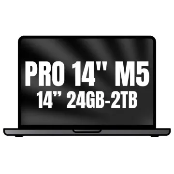 Apple MacBook Pro 14" / Processador M5 Pro de 15 núcleos / 24 GB de RAM / SSD de 2 TB / GPU de 16 núcleos / Preto Espacial