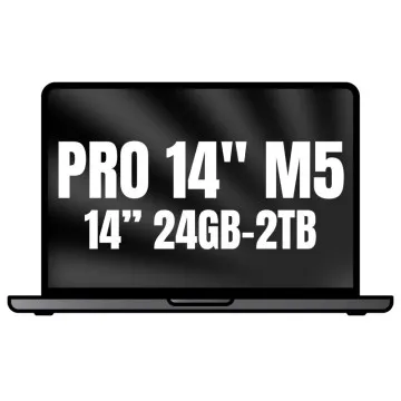 Apple MacBook Pro 14" / Processador M5 Pro de 18 núcleos / 24 GB de RAM / SSD de 2 TB / GPU de 20 núcleos / Preto Espacial