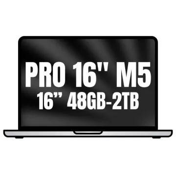 Apple MacBook Pro 16" / Processador M5 Max de 18 núcleos / 48 GB de RAM / SSD de 2 TB / GPU de 40 núcleos / Prateado