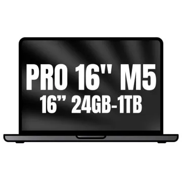 Apple MacBook Pro 16" / Processador M5 Pro de 18 núcleos / 24 GB de RAM / SSD de 1 TB / GPU de 20 núcleos / Preto Espacial