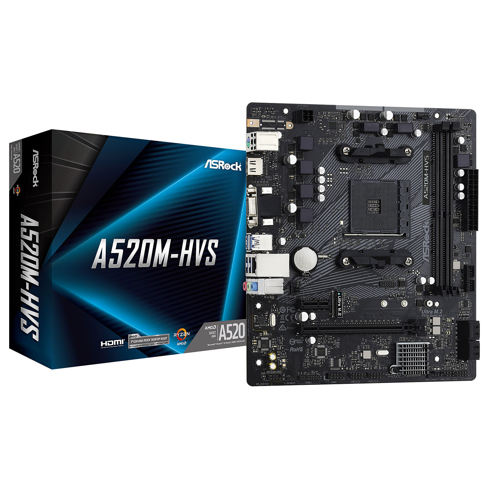Motherboard Micro-ATX Asrock A520M-HVS SktAM4