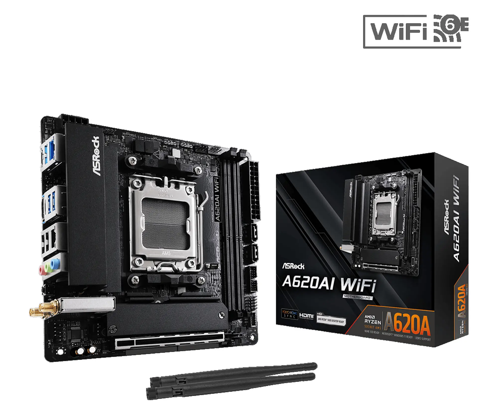 ASRock A620AI WiFi               AM5 mITX HDMI          DDR5