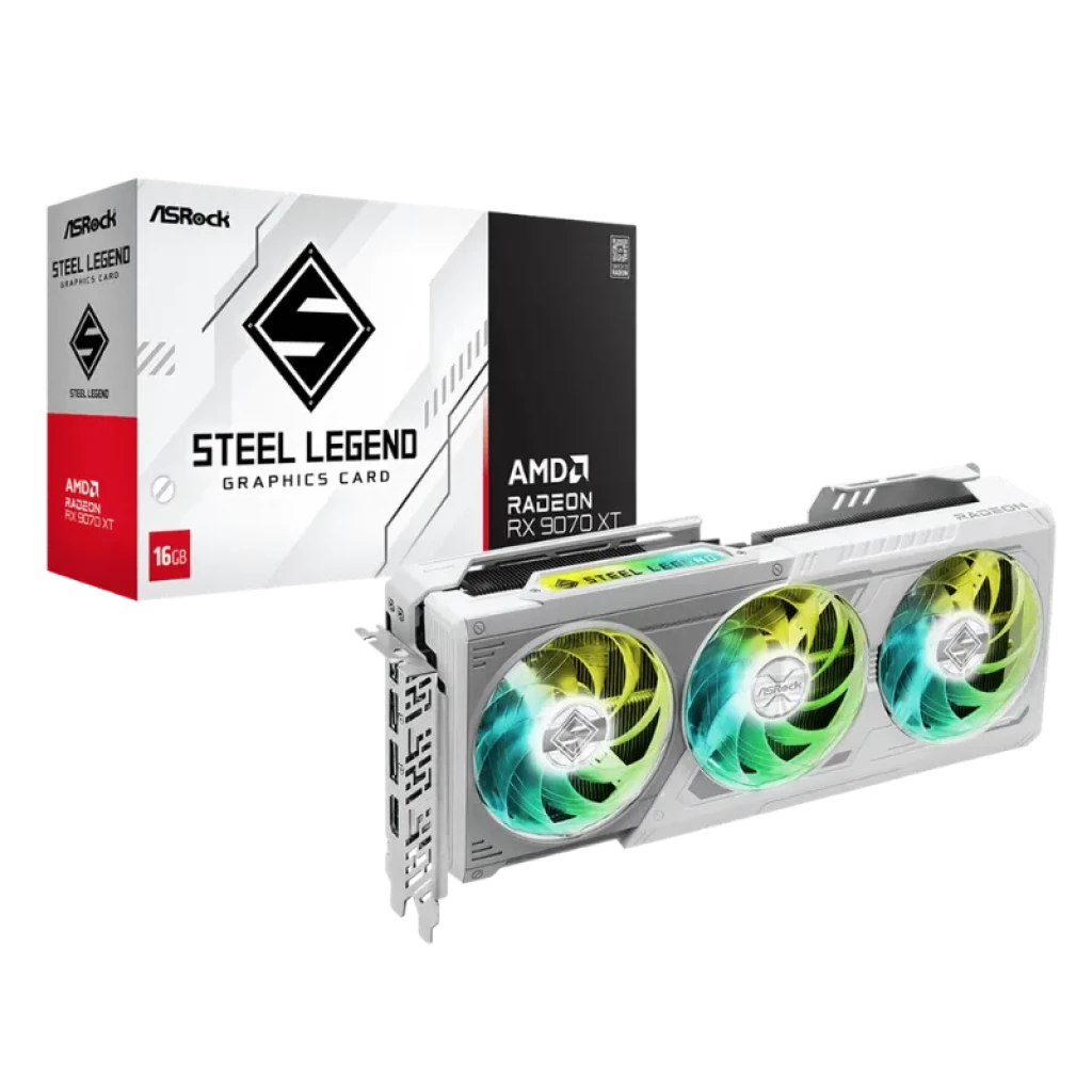 ASRock AMD Radeon RX 9070 XT Steel Legend 16GB GDDR6