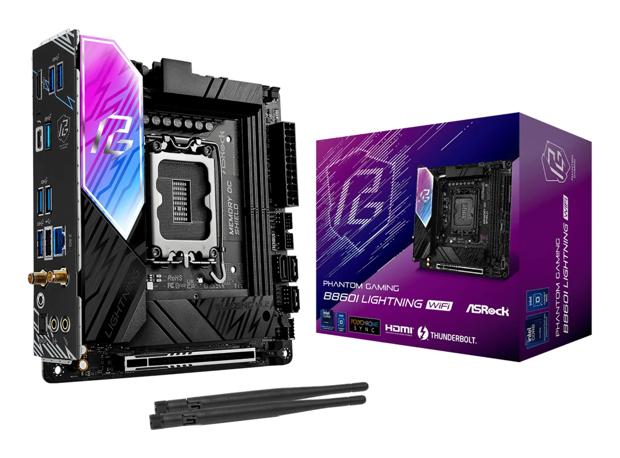Asrock B860I Lightning | WiFi 6E Bluetooth 5.3 | DDR5 | Mini ITX | Placa Base Intel 1851