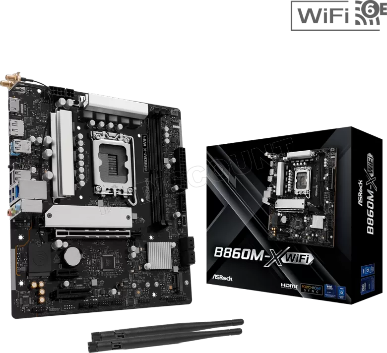 ASRock B860M-X WiFi Intel B860 LGA 1851 mATX Mainboard DDR5 Schwarz