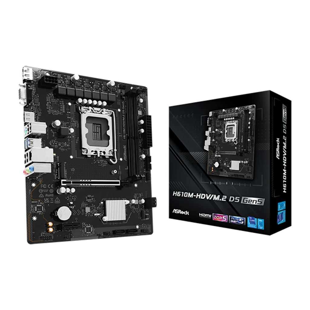 ASRock H610M-HDV/M.2 D5 GEN5 LGA1700 mATX-emolevy