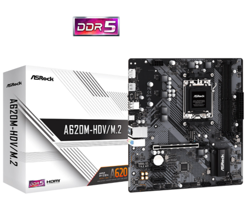 ASROCK Motherboard Micro ATC A620M HDV/M.2 , AM5, 2DDR5