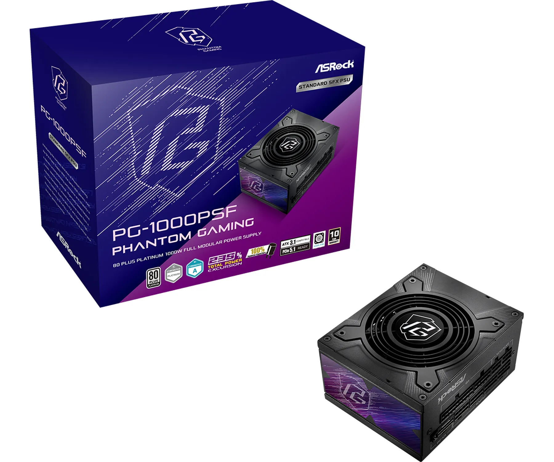 ASRock Phantom Gaming PG-1000PSF 1000W SFX Platinum black