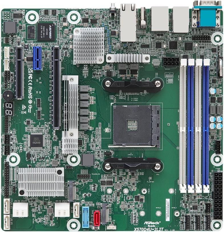 ASRock Rack X570D4U-2L2T/BCM Mainboard micro ATX AMD X570