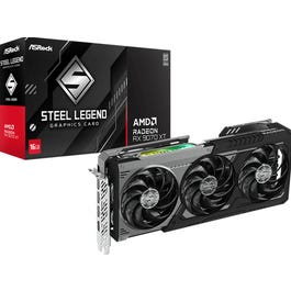 ASRock Radeon RX 9070 XT Steel Legend Dark - 16GB GDDR6 RAM - Grafikkarte
