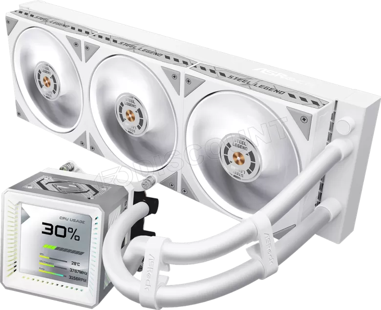ASRock Steel Legend 360 LCD White, AiO-Wasserkühlung