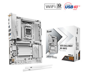 ASRock X870 Challenger WiFi Valkoinen AM5 ATX -emolevy