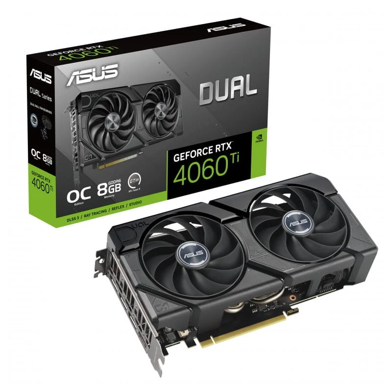 ASUS Dual -RTX4060TI-O8G-EVO NVIDIA GeForce RTX 4060 Ti 8 GB GDDR
