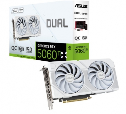 ASUS GeForce RTX 5060 Ti DUAL OC White - 16GB GDDR7 RAM - Grafikkarte