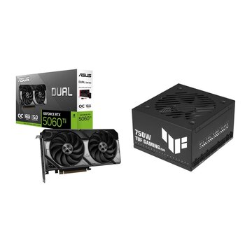 Asus DUAL GeForce RTX5060 Ti 16GB GDDR7 OC Edition + TUF-GAMING-750B-EVO alimentatore