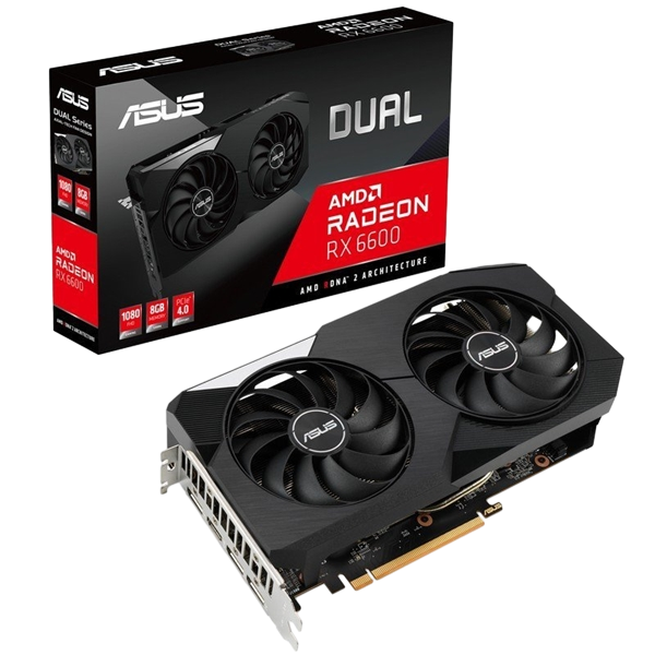 Asus Dual Radeon RX6600 8GB GDDR6 – Tarjeta Gráfica AMD
