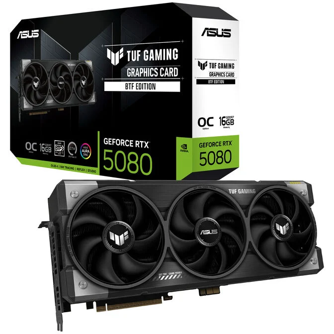 ASUS GeForce RTX 5080 TUF BTF OC - 16GB GDDR7 RAM - Grafikkarte