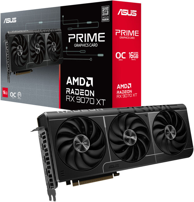 ASUS Prime Radeon RX 9070 XT White OC Edition 16GB GDDR6 Graphics Card PCIe 5.0 HDMI 2.1 DisplayPort 2.1a