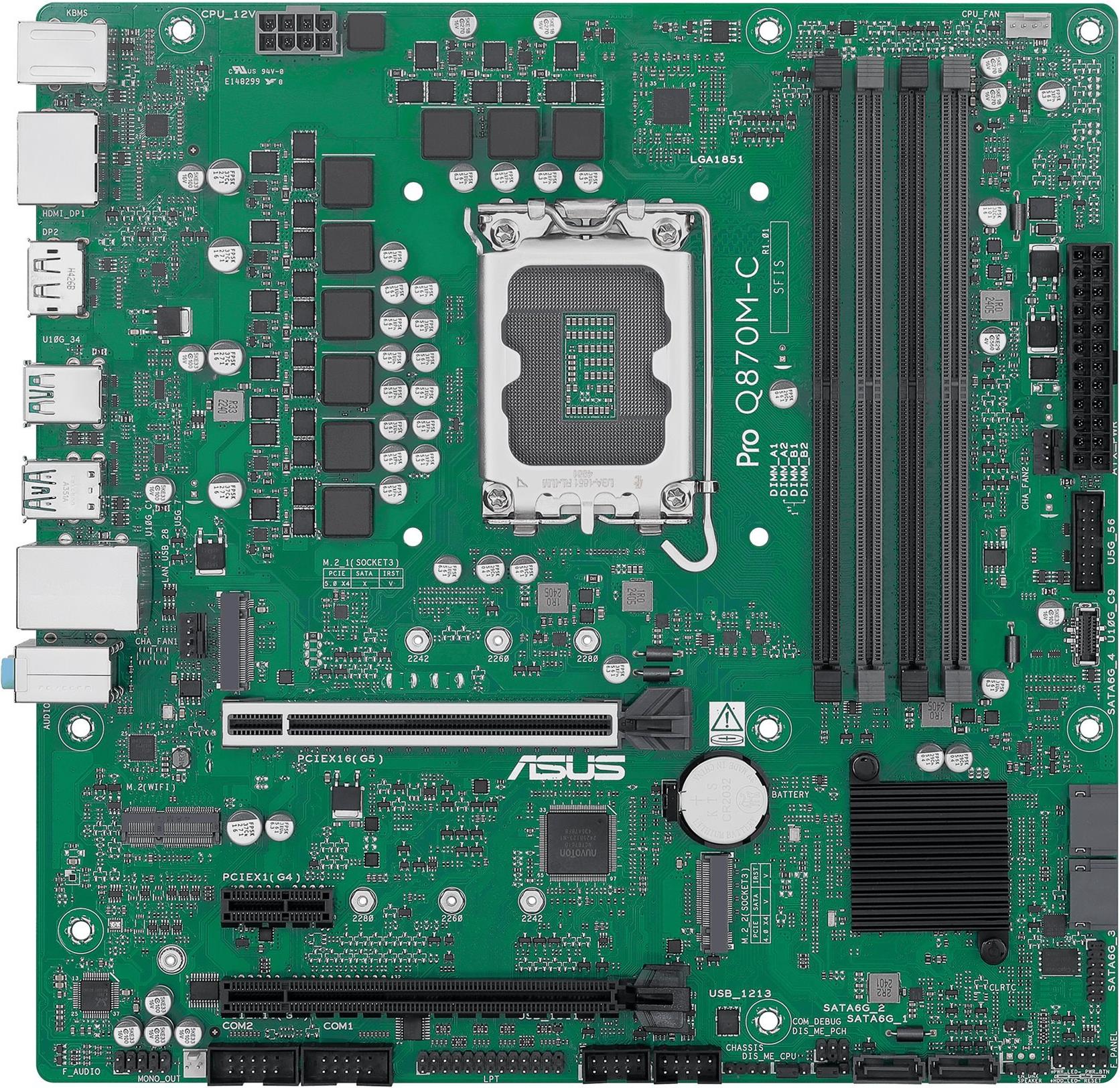 ASUS Pro Q870M-C-CSM Mainboard LGA1851 Intel Q870 DDR5 Micro-ATX