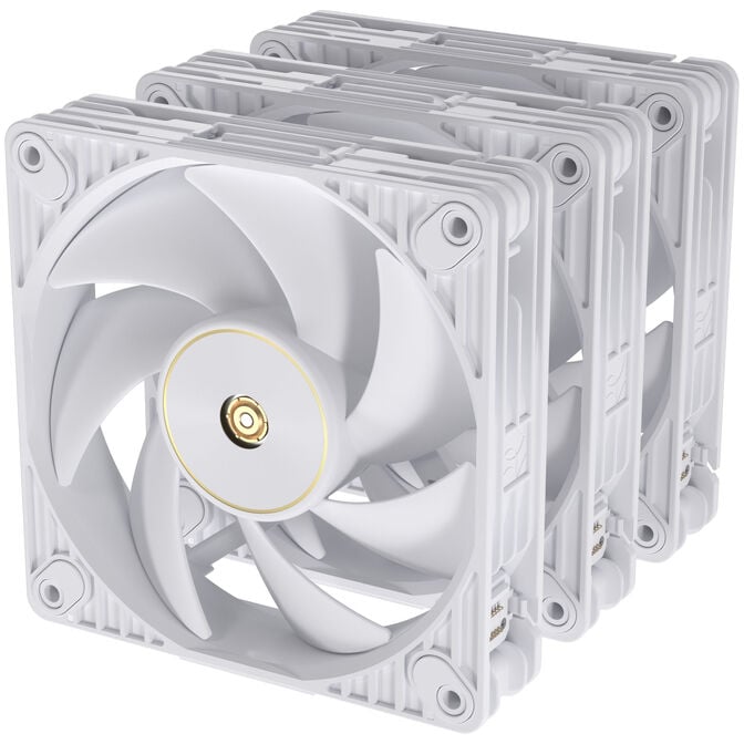 ASUS ProArt PF120 PWM Gehäuselüfter, 3.000 U/min, 28 mm - 3er-Pack, weiß