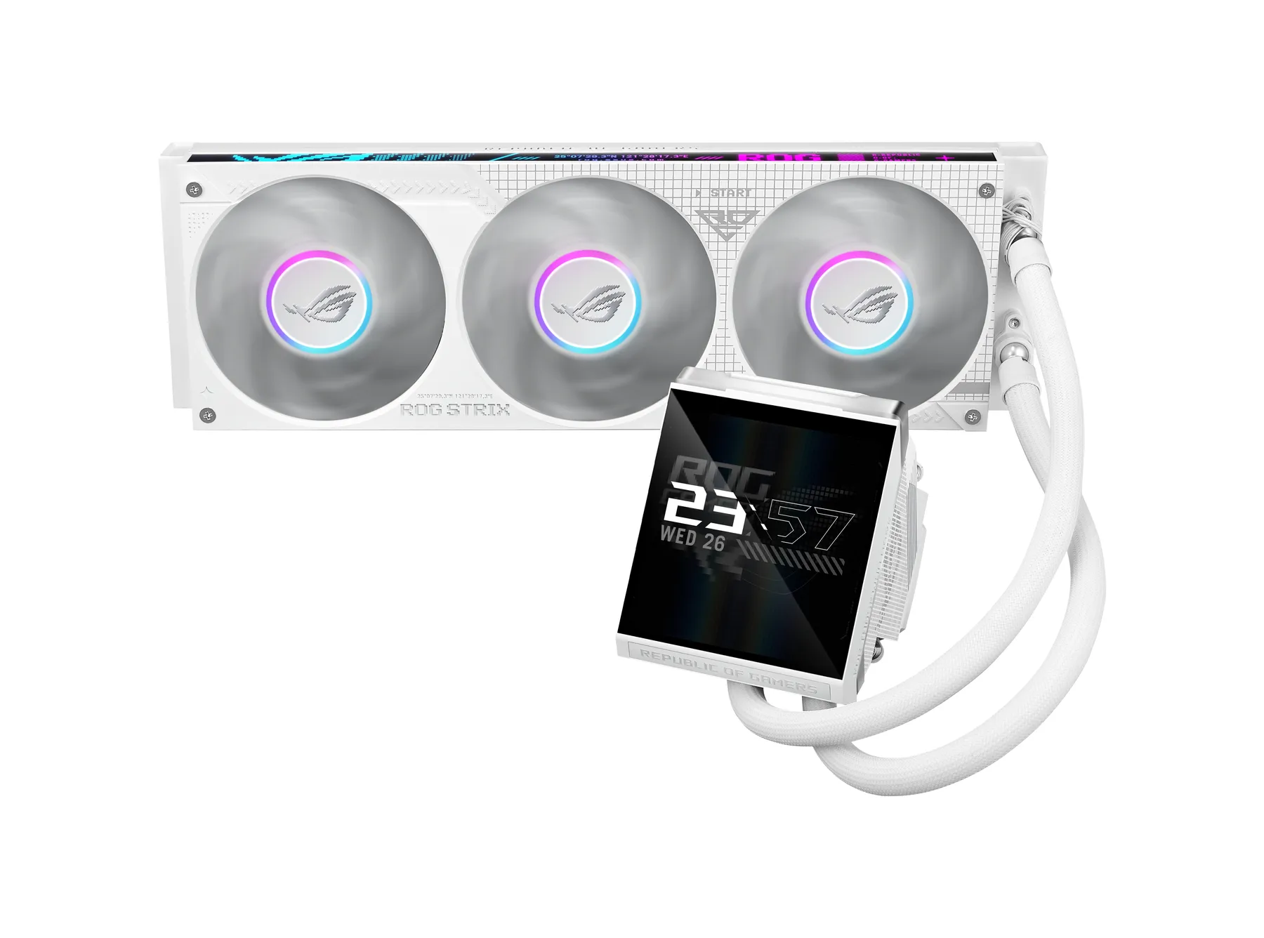Asus ROG Strix LC IV 360 ARGB LCD White - Watercooling 360mm blanc