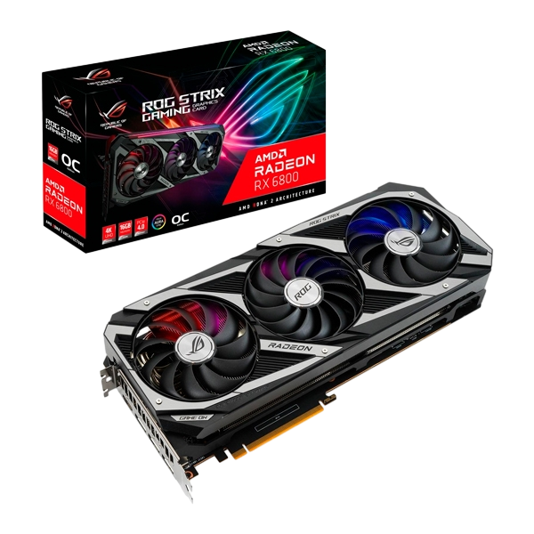 Asus ROG Strix Radeon RX6800 OC 16GB GDDR6 – Tarjeta Gráfica AMD