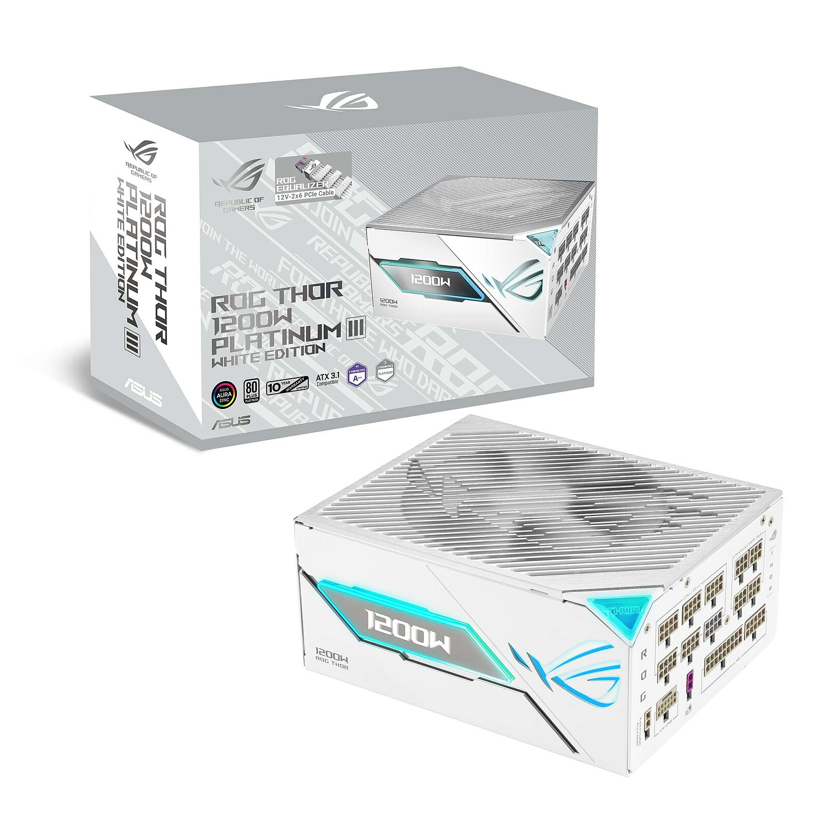 ASUS ROG Thor 1200W Platinum III - ROG Equalizer (Blanc)
