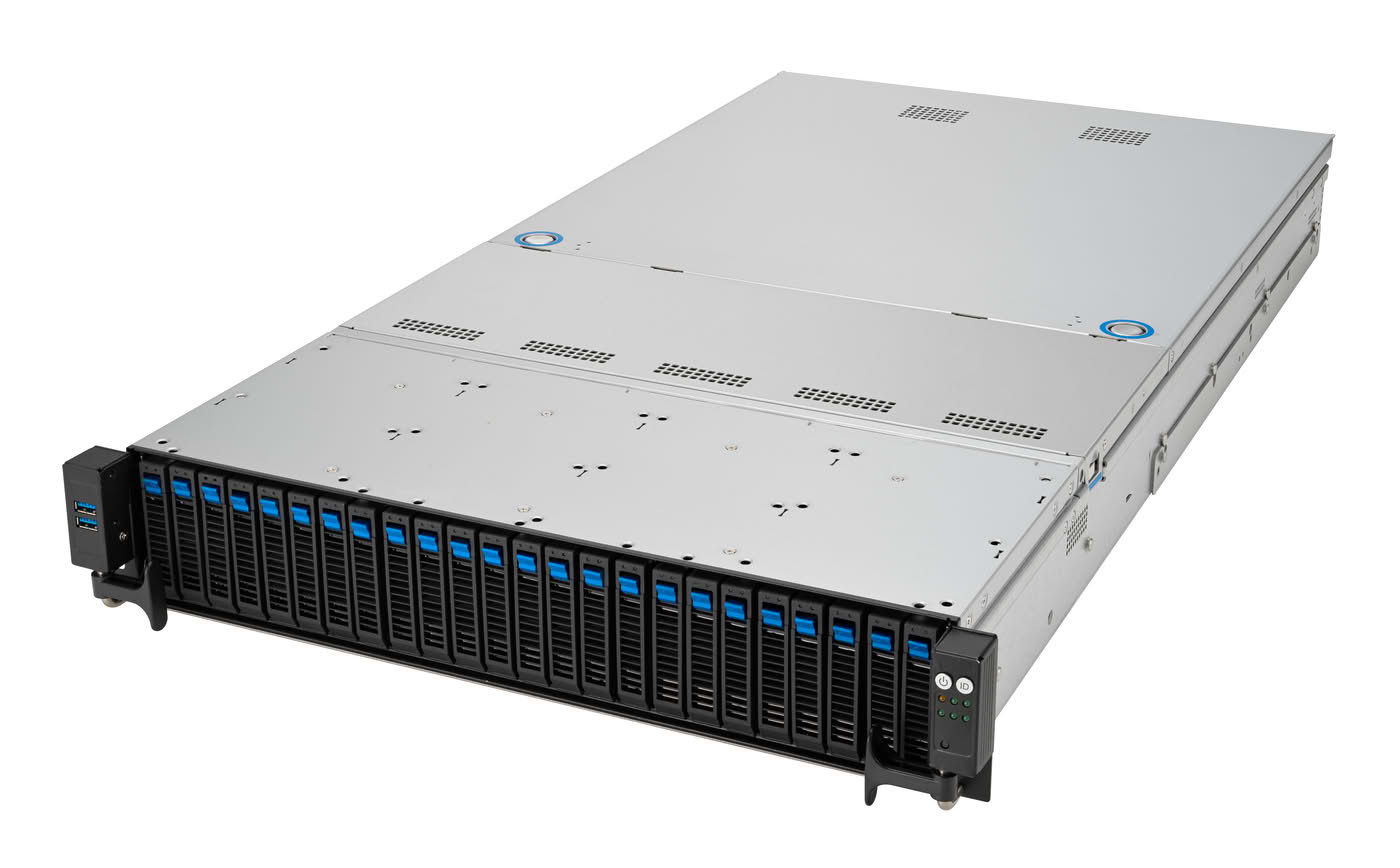 ASUS RS520A-E12-RS24U Rack-Server 2U AMD EPYC 64 GB RAM Grau
