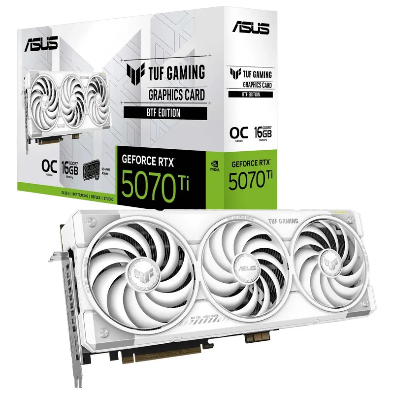 ASUS TUF Gaming GeForce RTX 5070 Ti  16GB GDDR7 BTF White OC Edition - Videokaart