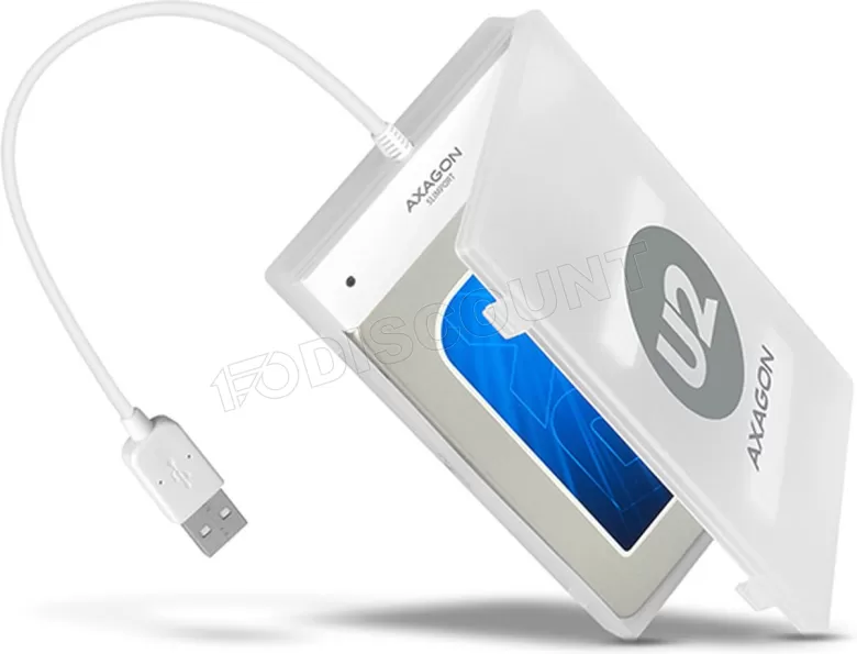 AXAGON ADSA-1S SLIMPort Adapter, USB 2.0, 2,5" SSD/HDD, SATA - mit Case