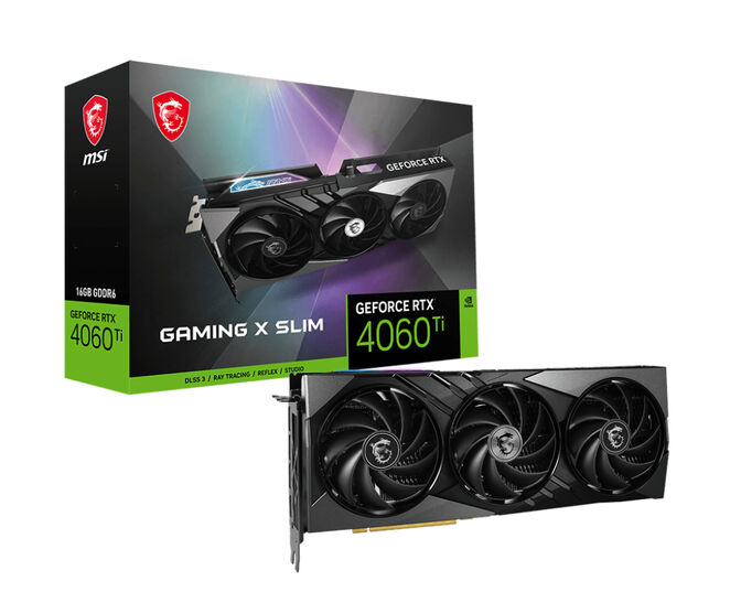 ** B Grade ** Gráfica MSI GeForce® RTX 4060 Ti GAMING X SLIM 16GB GDDR6