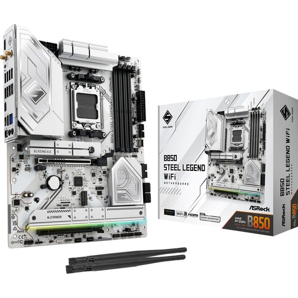 B850 Steel Legend WiFi socket AM5 moederbord