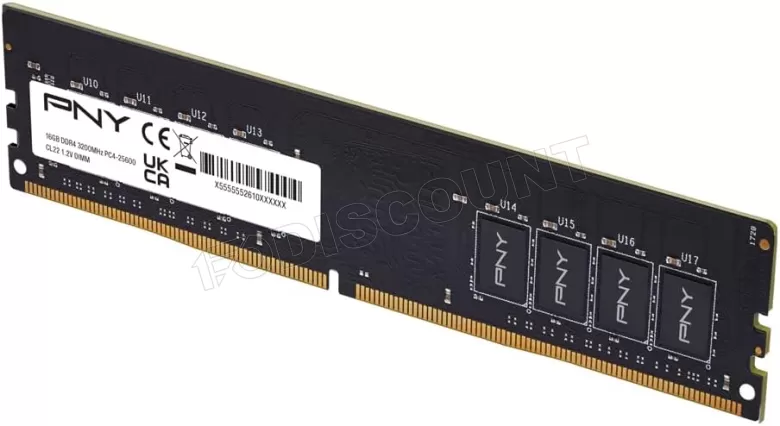 Barette mémoire 16Go DIMM DDR4 PNY 3200MHz Version OEM (Tray)