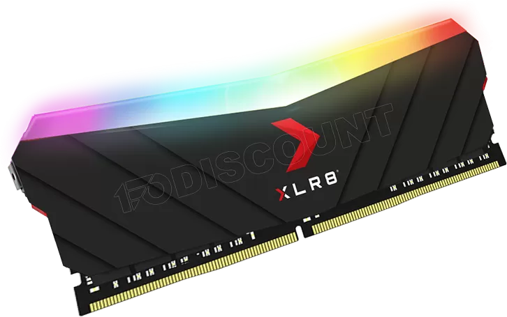 Barrette mémoire 16Go DIMM DDR4 PNY XLR8 Gaming Epic-X RGB 3200MHz CL6 (Noir) Version SI