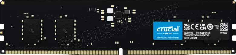 Barrette mémoire 32Go DIMM DDR5 Crucial Classic 5600MHz Version OEM (Tray)